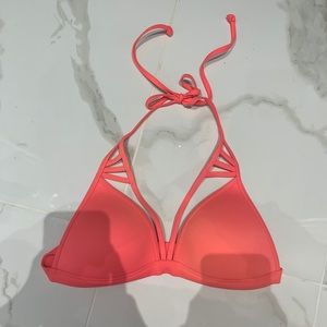 Coral bikini top